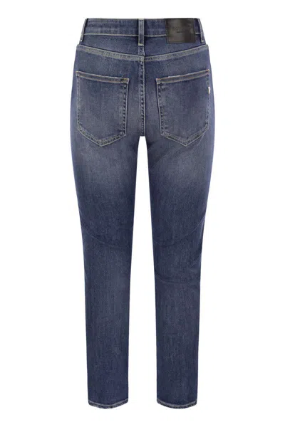 Shop Dondup Cindy - Regular Stretch Denim Jeans In Navy