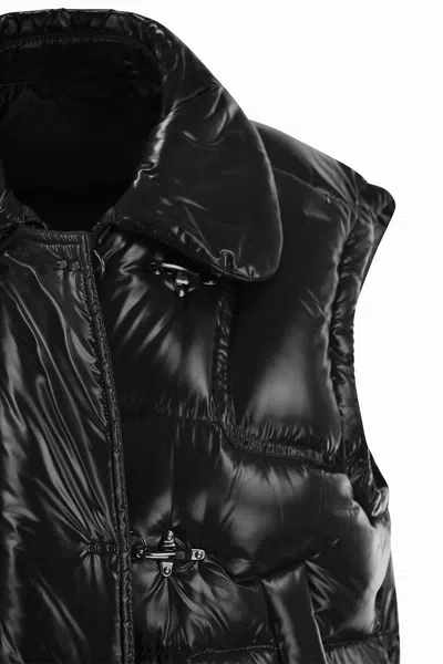 Fay Sporty 3-hook Mini Down Waistcoat In Black