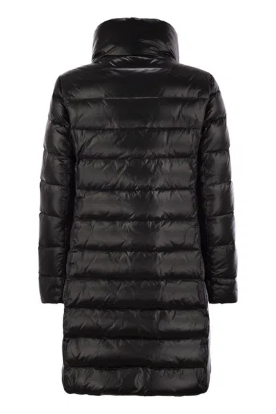 Fay Women's Long Down Jacket With Hook In Black