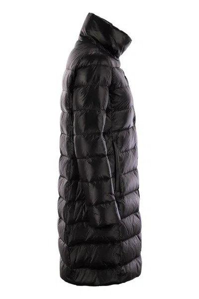 Fay Women's Long Down Jacket With Hook In Black