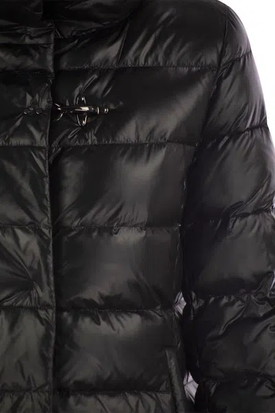 Fay Women's Long Down Jacket With Hook In Black