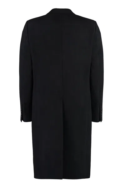 Dolce & Gabbana Wool Single-breasted Coat In Black