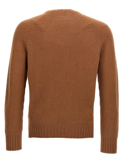 Shop Ma'ry'ya Crew-neck Sweater In Brown