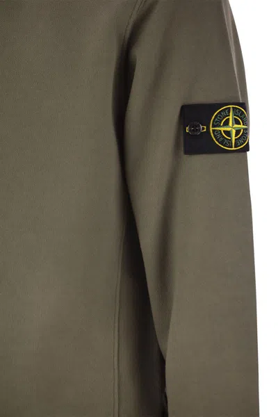 Shop Stone Island Cotton Crew-neck Sweatshirt In Military Green