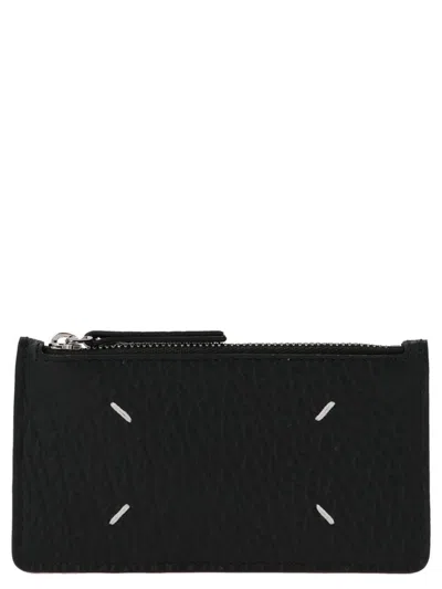 Shop Maison Margiela Zipped Cardholder In Black