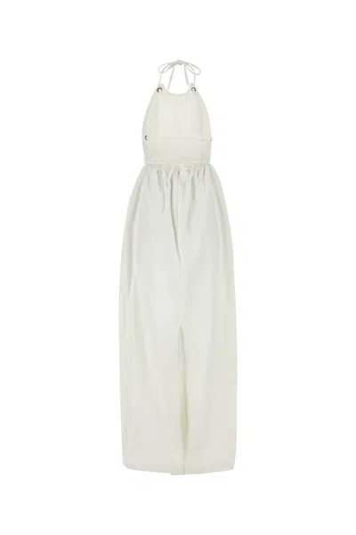 Max Mara Europa Canvas Maxi Dress In White