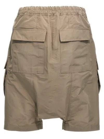 Rick Owens Cargo Pods Bermuda Shorts In Cream