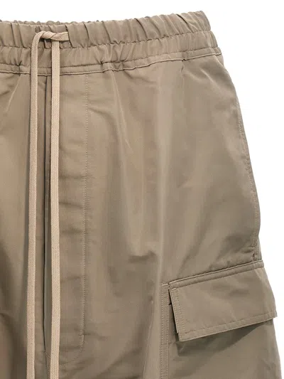 Rick Owens Cargo Pods Bermuda Shorts In Cream