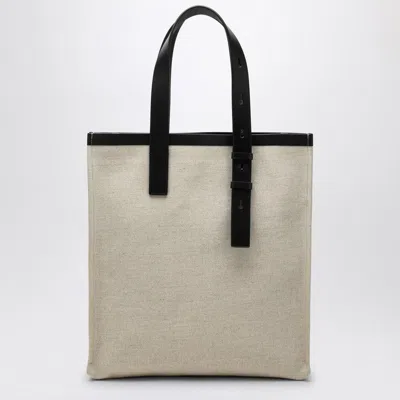 Shop Ferragamo Canvas Tote Bag With Logo Men In Black