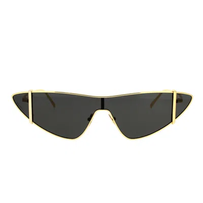 Shop Saint Laurent Eyewear Sunglasses In Gold