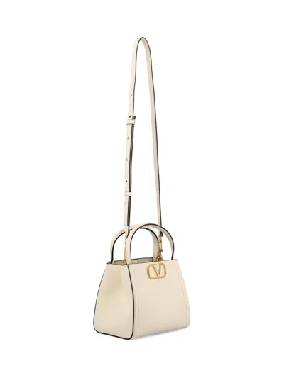 Shop Valentino Garavani Handbags In Ivory/multicolor Beige