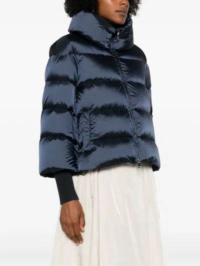 Add Quilted Puffer Jacket In Blue