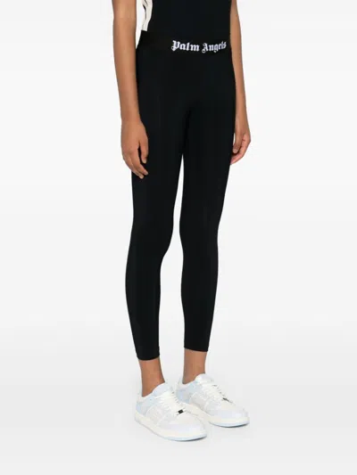Palm Angels Classic Logo Leggings In Black