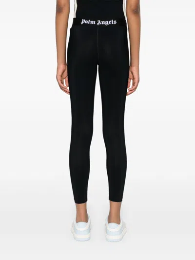 Shop Palm Angels Classic Logo Leggings In Black