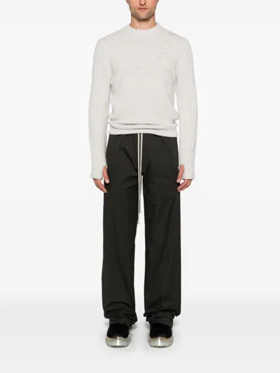 Shop Rick Owens Dietrich Drawstring Trousers In Grey