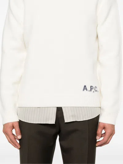 Apc A.p.c. Sweaters In White