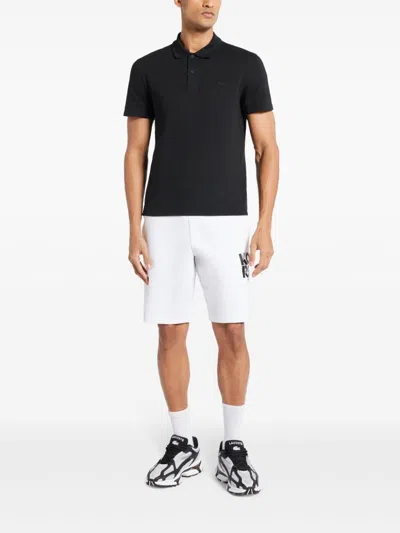 Shop Lacoste Logo Polo Shirt In Black