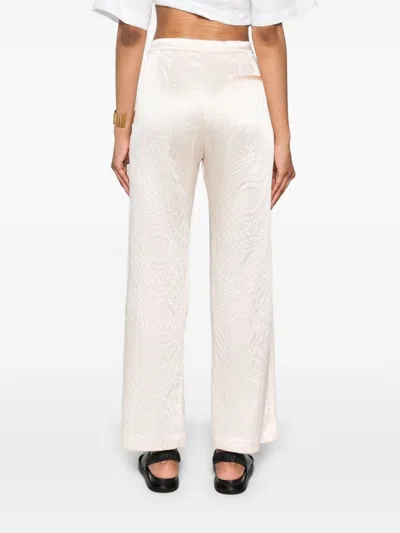 Forte Forte Patterned Straight Trousers In Neutrals