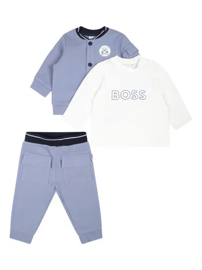 Bosswear Logo-print Tracksuit Set In Blue