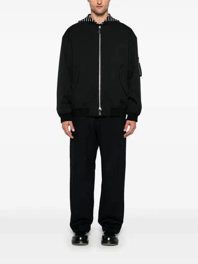 Emporio Armani Flannel Trousers In Blue