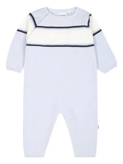 Bosswear Logo-embossed Romper In Blue