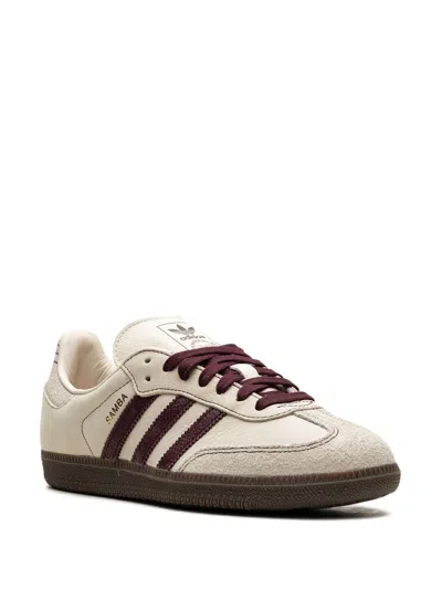 Adidas Originals Samba Og "wonder White/maroon" Sneakers In Neutrals