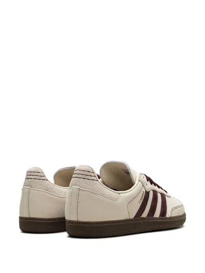 Adidas Originals Samba Og "wonder White/maroon" Sneakers In Neutrals