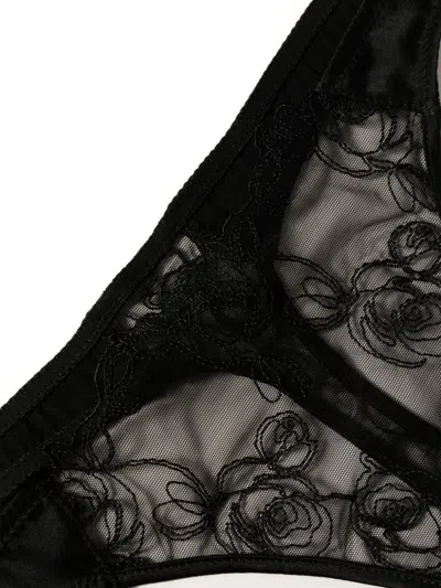 Kiki De Montparnasse Lace Juliette Thong In Black