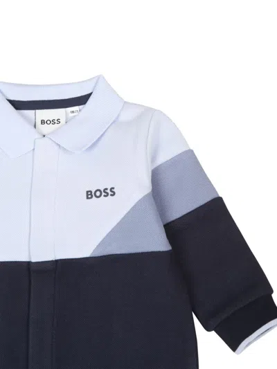 Bosswear Logo-print Romper In Blue