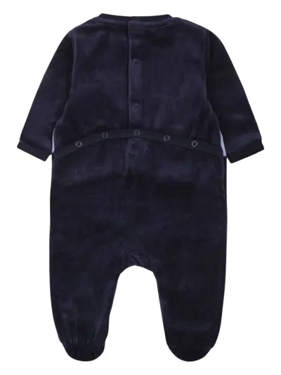 Bosswear Logo-embroidered Babygrow In Blue