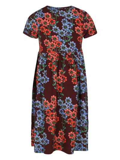 Mini Rodini Daisys Jersey Dress In Brown