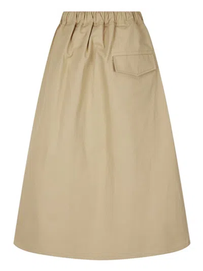 Studio Tomboy Cotton Skirt In Neutrals