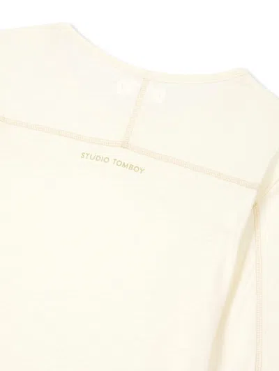 Studio Tomboy Logo T-shirt In Neutrals