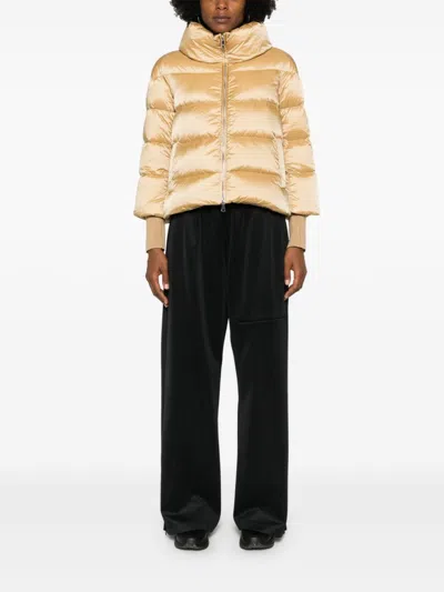 Add Quilted Puffer Jacket In Gold