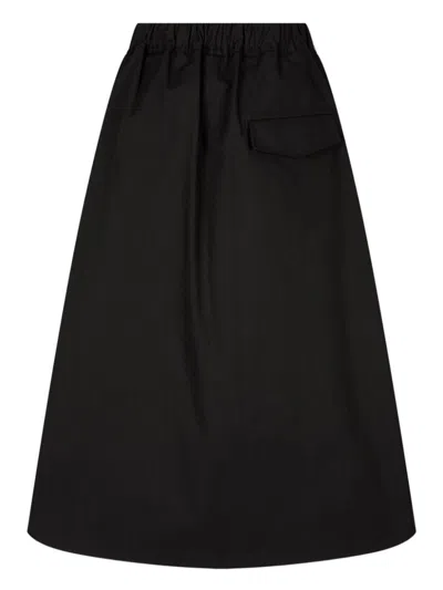Studio Tomboy Cotton A-line Skirt In Black