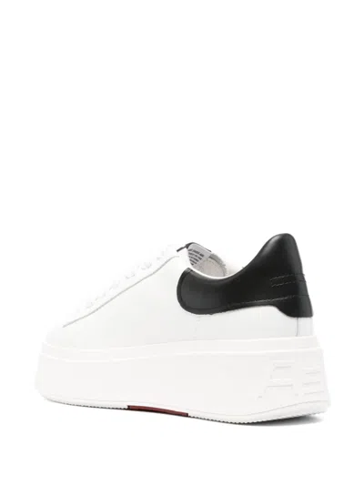 Ash Low Top Leather Platform Sneakers In White