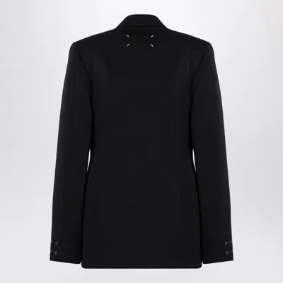 Maison Margiela Slim-fit Wool Jacket With A Fitted Waist In Black