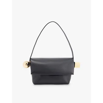 Jacquemus Womens Black Le Rond Carre Leather Top-handle Bag In Black