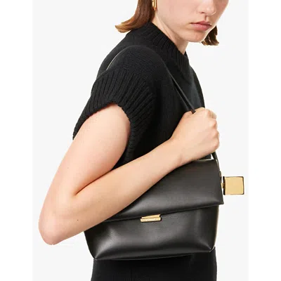 Jacquemus Womens Black Le Rond Carre Leather Top-handle Bag In Black