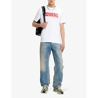Diesel T-adjust-q7 Logo Printed T-shirt In 100