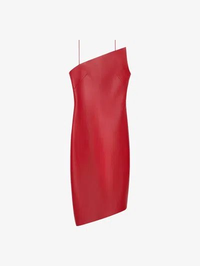 Givenchy Asymmetrical Design Dress In Red