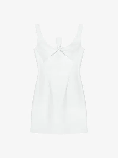 Givenchy Dress In Leather With Bow Detail In White