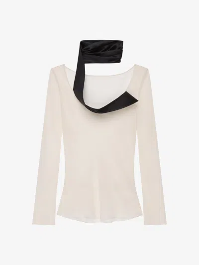 Givenchy Blouse En Georgette De Soie Avec Col Hirondelle