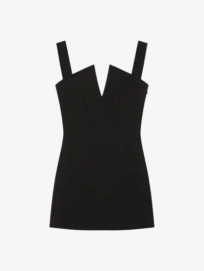 Givenchy V-collar Mini Dress In Black