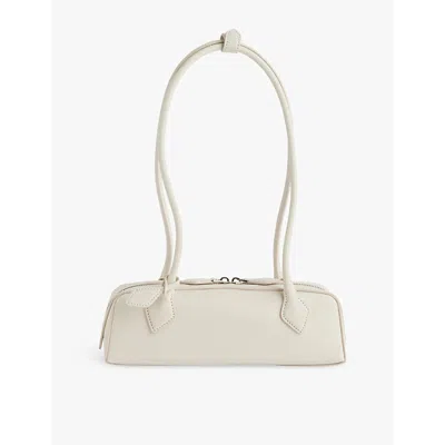 Shop Alaïa Womens Le Teckel Small Leather Shoulder Bag Ivoire