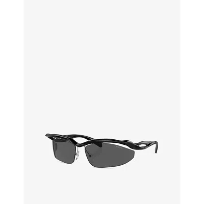 Prada Womens Black Pr A25s Cat-eye Acetate Sunglasses In Black