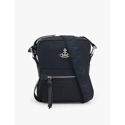 Vivienne Westwood Black Jackson Crossbody Satchel Shell Cross-body Bag In Black