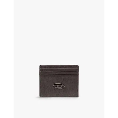 Diesel Logo-badge Leather Cardholder In H0738