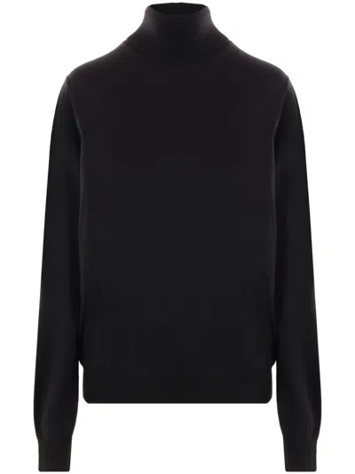The Row Heva Turtleneck Sweater In Black