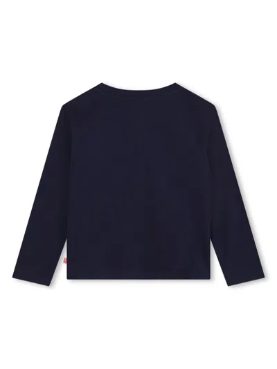 Billieblush Sequin-embellished Cotton T-shirt In 85t Navy